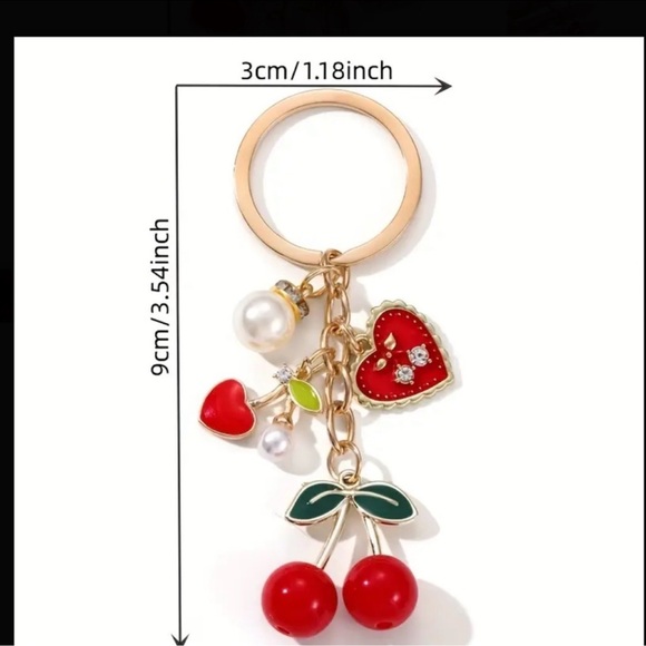 Red Cherry Keychain - Picture 2 of 3